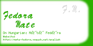 fedora mate business card